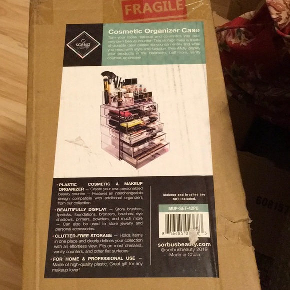 πNWTπSORBUS COSMETICS ORGANIZER, PURPLE, SEE DETAILS IN PICTURES - Picture 3 of 7